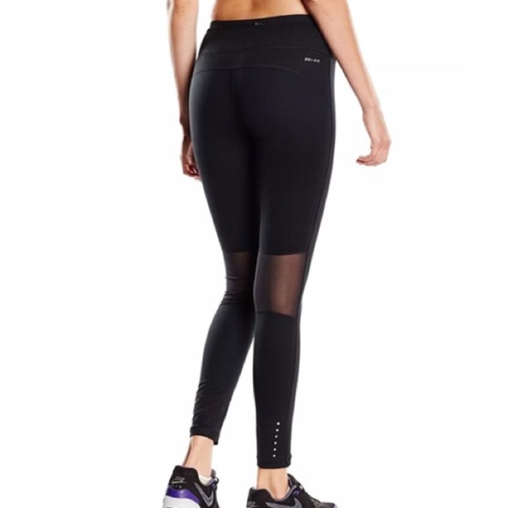 Black Nike Leggings with Mesh Detailing